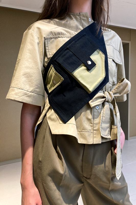 Le sac multi-poches Amboseli - Noir Moutarde