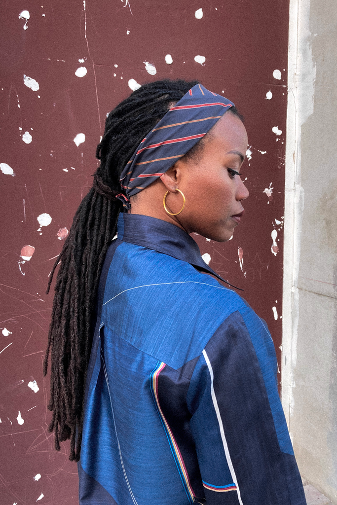 Le Bandana Bamba - Marine rayé