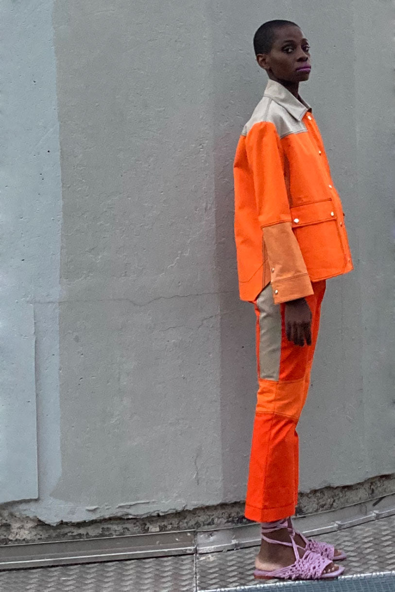 Le pantalon Pongezi - Orange brûlé