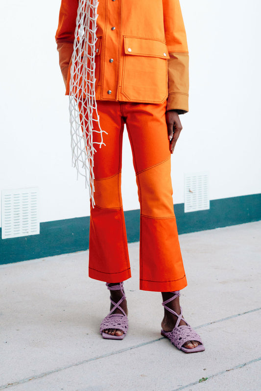 Le pantalon Pongezi - Orange brûlé