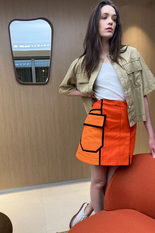 La Jupe Galanema - Denim orange