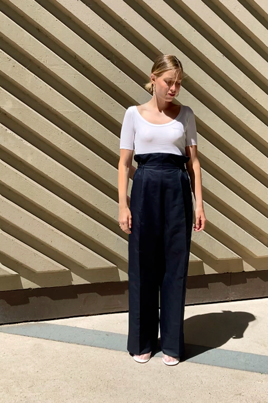 Le Pantalon Polei - Encre uni