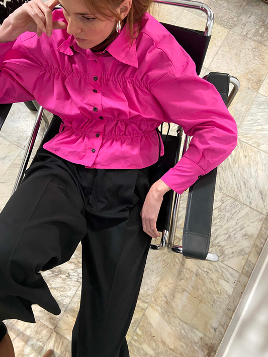 Chemisier Clema Rose Tyrien porté