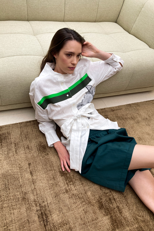 Le chemisier Caterra - Blanc lin