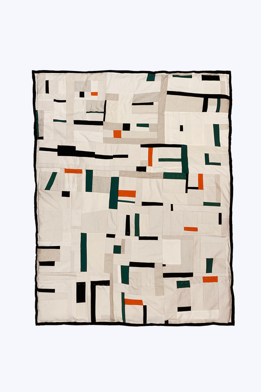 Le plaid upcyclé - Medium Mondrian