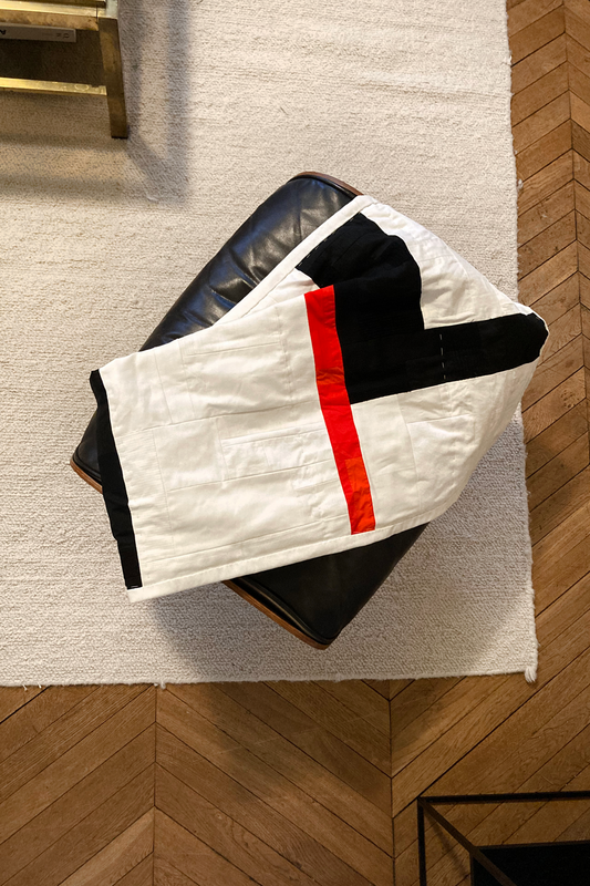 Le plaid upcyclé - Petit Mondrian