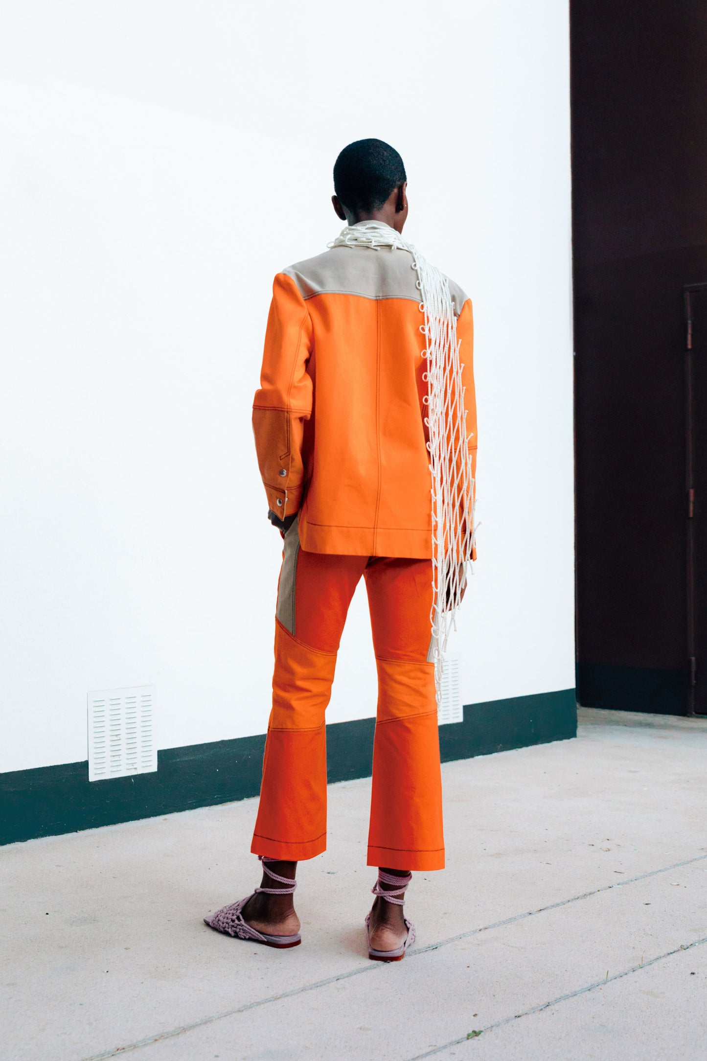 Le pantalon Pongezi - Orange brûlé