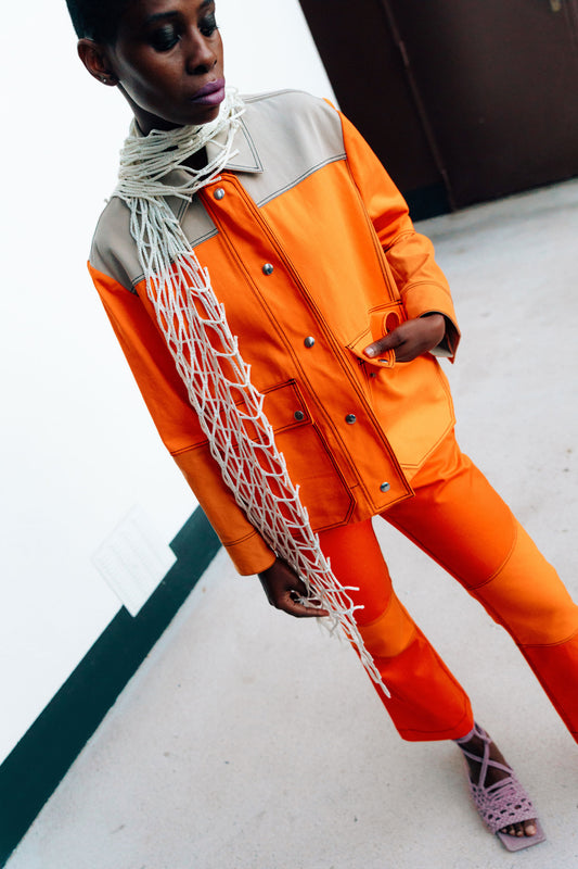 Le pantalon Pongezi - Orange brûlé